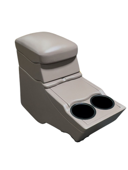 Custom Toyota Land Cruiser FJ80 Center Console – Padded Armrest & Dual Cup Holders (Gray, Beige, Taupe Options)