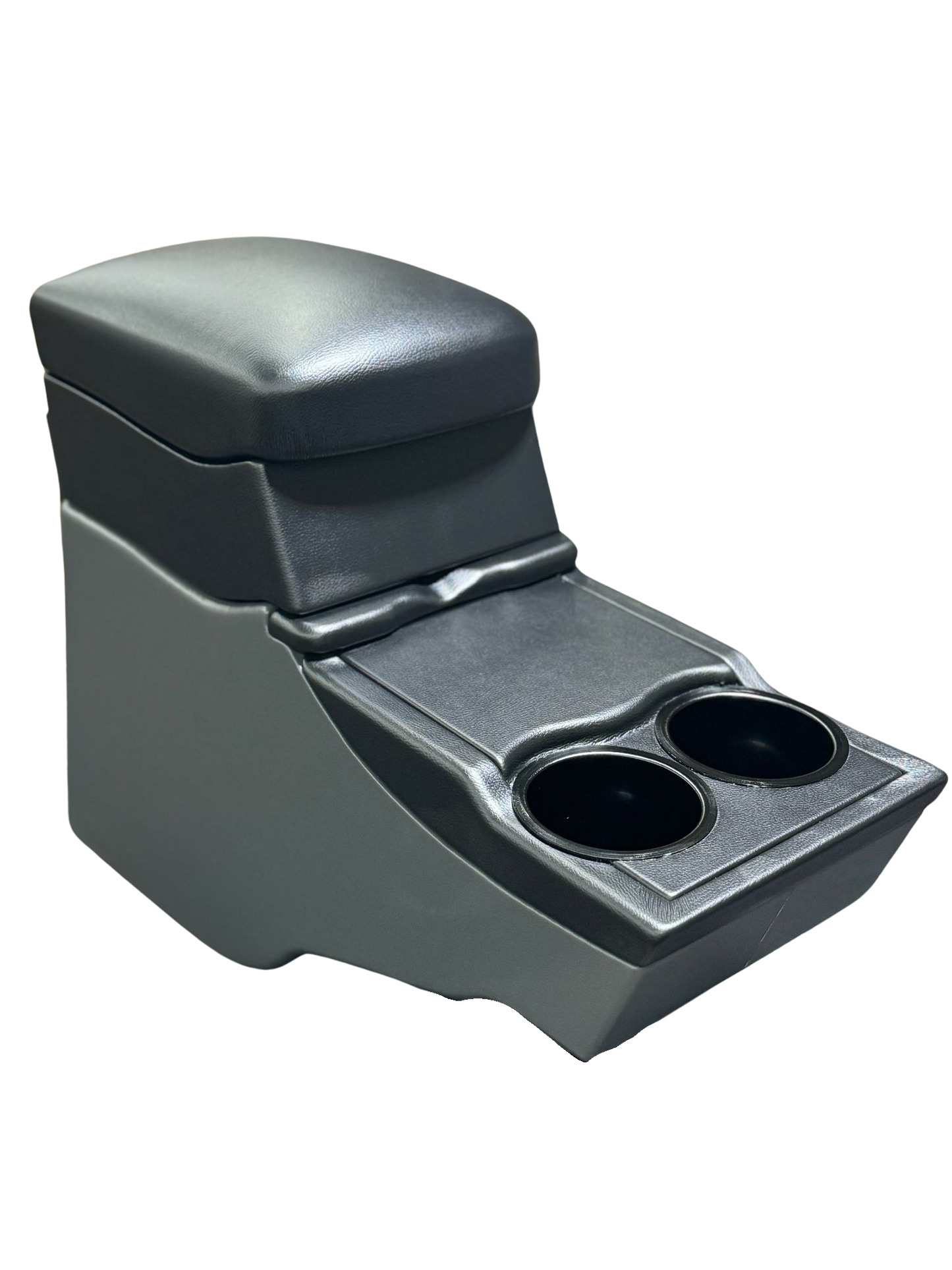 Custom Toyota Land Cruiser FJ80 Center Console – Padded Armrest & Dual Cup Holders (Gray, Beige, Taupe Options)